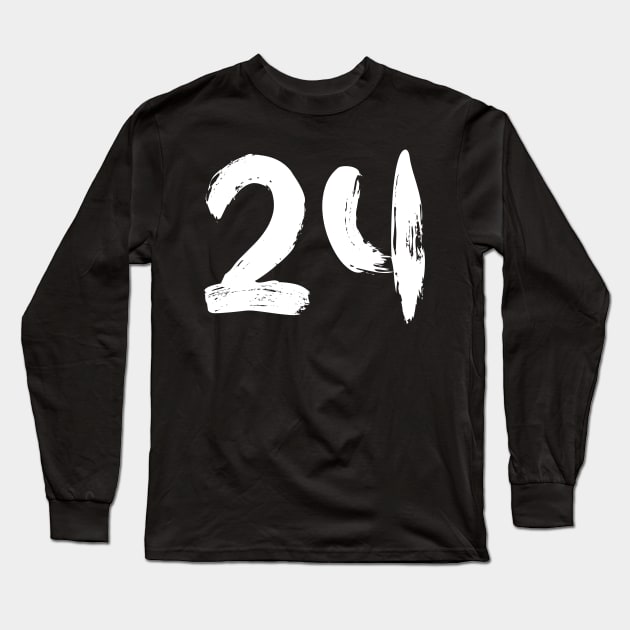 Number 24 Long Sleeve T-Shirt by Erena Samohai